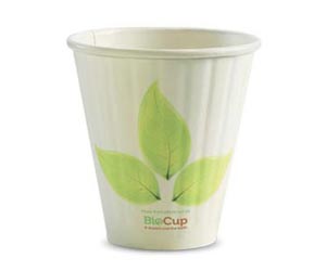 8oz Coffee Cups Leaf (80mm) Single Wall - BioPak
