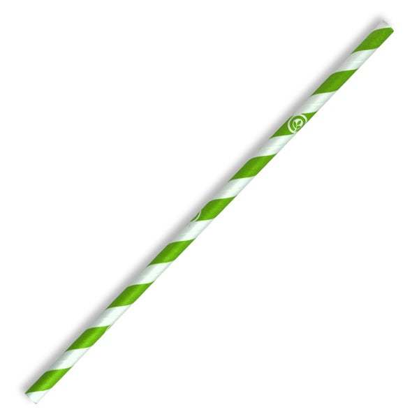 Paper Straws Regular BioStraw Green 6mm - BioPak