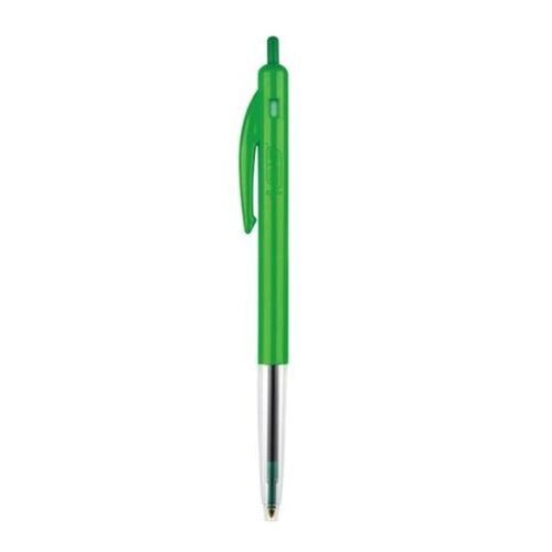 Bic Clic Ball Point Pen - Green, Medium 1.0mm Tip Pack 10