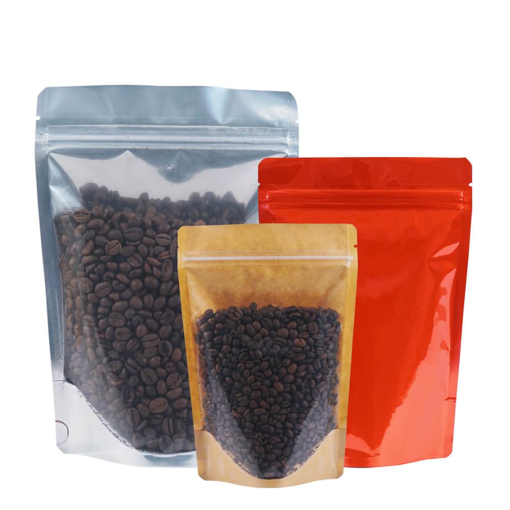 Stand Up Pouch Clear/Brown Kraft 150g w Zip no Valve 130w x 210h x (40 + 40)g