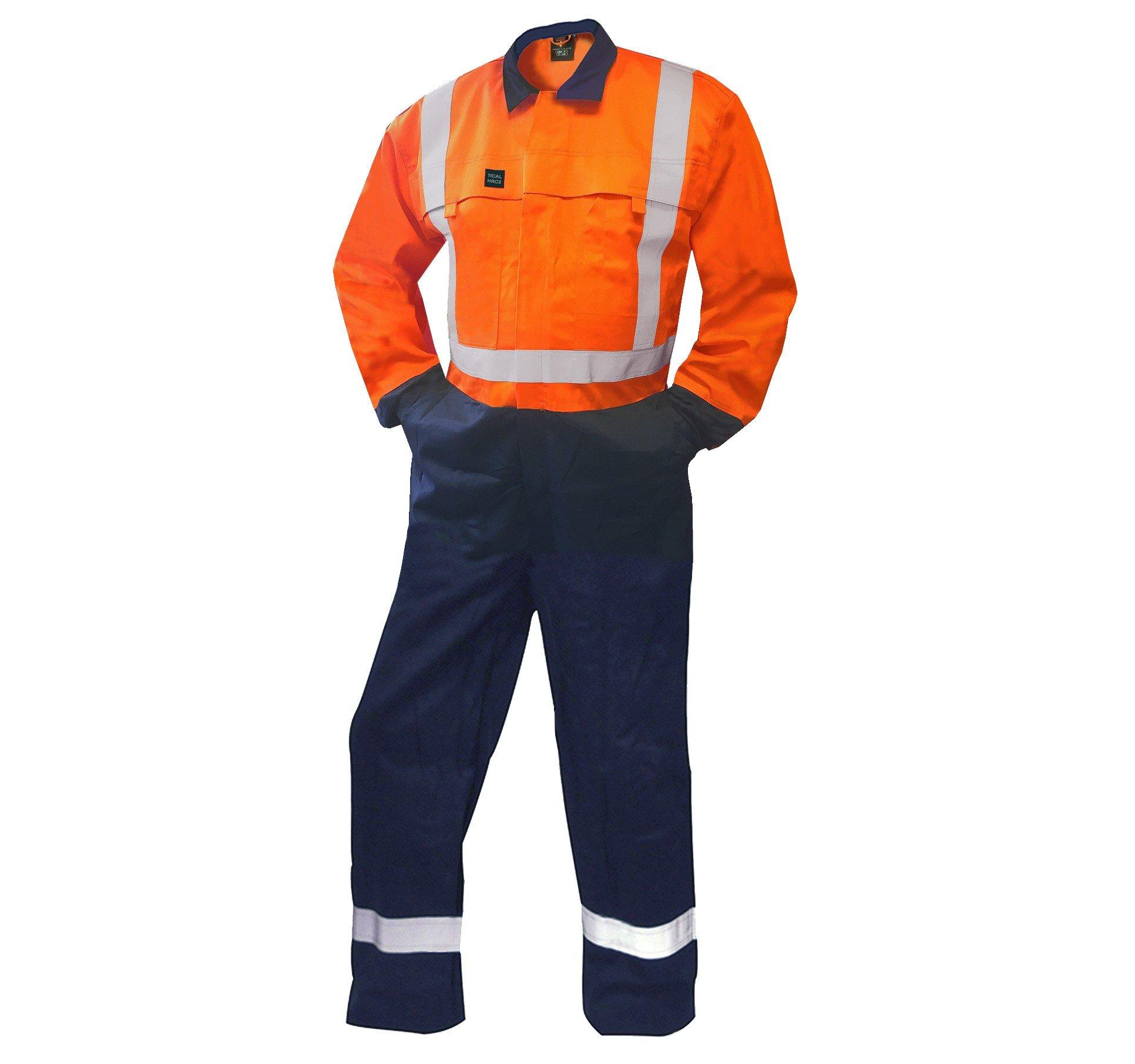 Fr Overall, 240 Gsm.88/12 11 Cal, Orange/Navy D/N-Size 13