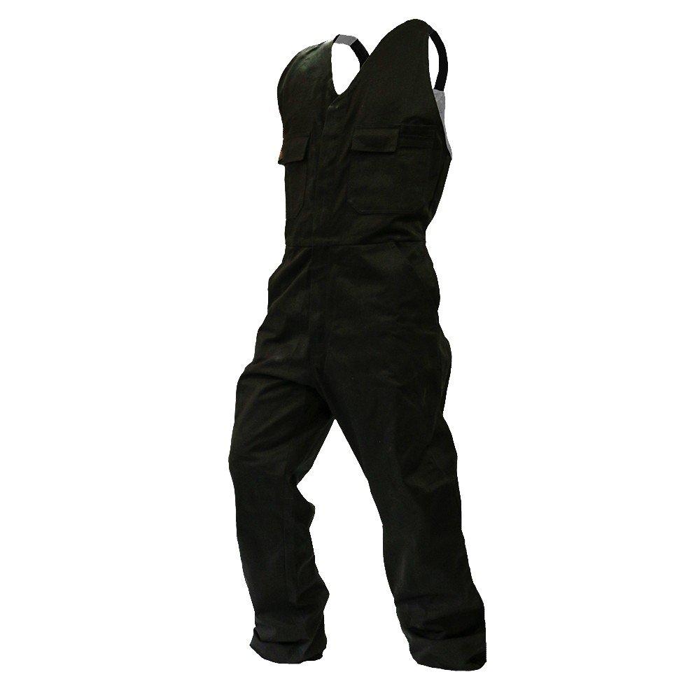 Overall Action Bib, 300Gsm Cotton, Black-Size 7