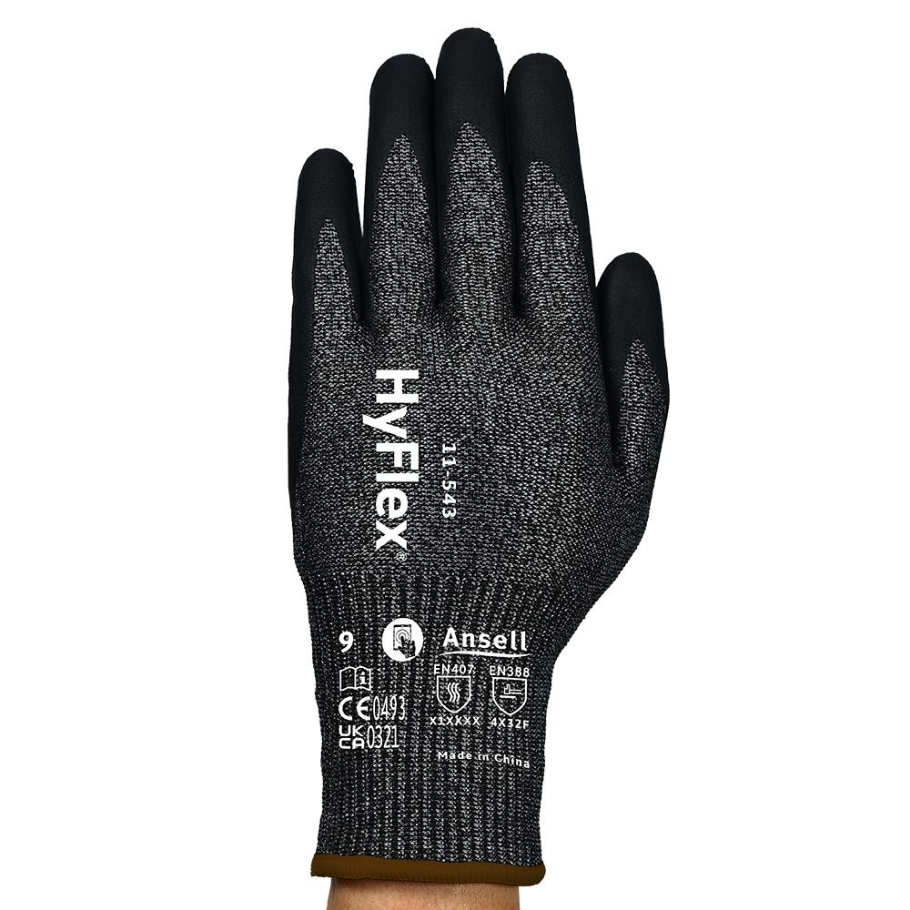 Ansell HyFlex 11-543 Nitrile-Coated Cut Resistant Gloves – Designed for Demanding Applications - L