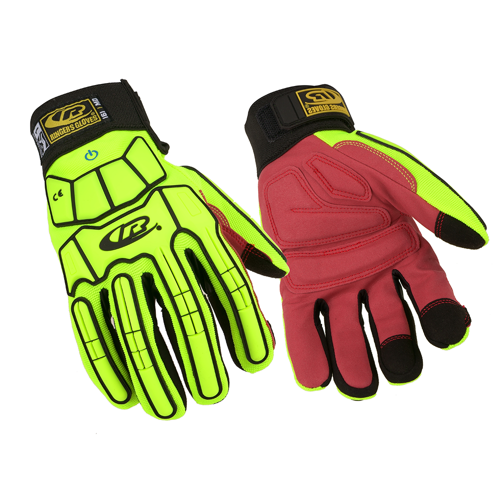 Ansell Ringers R-161 Impact Protection Gloves – Spandex Liner with Synthetic Leather Grip - XL