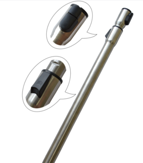 Filta Pipe Telescopic To Suit Miele - Brushed Aluminium 35mm X ~900mm Extended - Filta