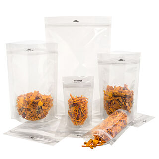 Standup Pouch Compostable Clear 250g 160x230x90mm