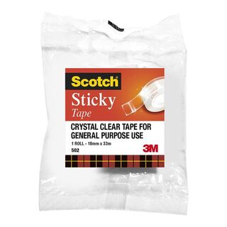 Scotch Sticky Tape 502 18mm x 33m