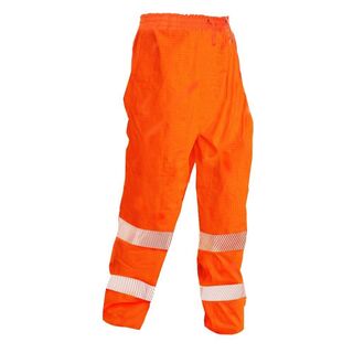 Hi Vis Pu.Trousers,Fr, Orange-Size M
