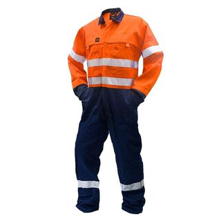 Fr Overall, 240 Gsm.88/12 11 Cal, Oran/Navy D/N Au-Size 9