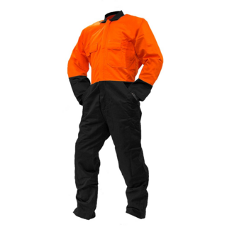 Overall Ls, 300Gsm Cotton, Orange/Black-Size 8
