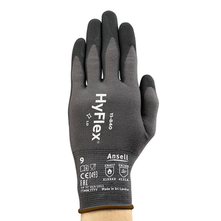 Ansell HyFlex 11-840 Foam Nitrile-Coated General Purpose Gloves – Improved Durability, Grip, and Abrasion Protection - M