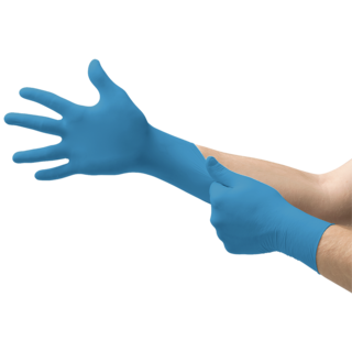 Ansell TouchNTuff 92-670 Powder-Free Nitrile Disposable Gloves for Food Processing and Heavy-duty Jobs - XL