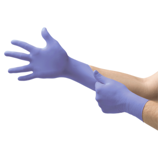 Ansell MicroFlex 93-853 Nitrile Long Cuff Disposable Gloves for Chemical Splashes and Chemotherapy Drug Handling - M